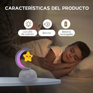 Bluetooth Speaker with LED <b>Lights</b>, Rechargeable FM Radio, Moon Design - Assorted Colors - Product Image 6