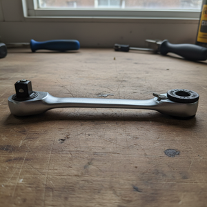 60T X 90mmL DIY ODM OEM Stubby Ratchet Handle Double Head Made in Taiwan ITA <b>Tools</b> - Product Image 2