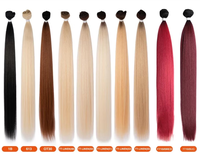 Vente flash : Cheveux synthétiques de 12 à 36 pouces, tissage de cheveux, haute résistance, super doux, soyeux, lisses, prix de gros d'usine