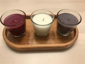 Elegante bandeja de madera para servir para té, fruta, pan, postre, vajilla decorativa para el hogar, plato de madera elegante - Product Image 4