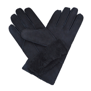 Venta al por mayor de guantes de piel de oveja a prueba de viento forro de piel térmica para Ciclismo de Invierno pantalla táctil Compatible para uso diario al aire libre - Product Image 3