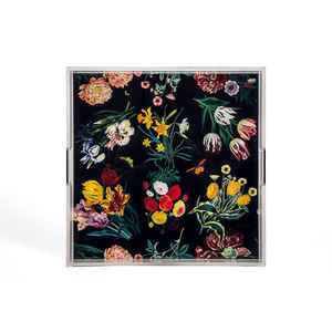 Nouveau design personnalisé Transparent Plexi Calligraphie Arabe Conçu Or Motif Acrylique Plateau de l'Inde - Product Image 6