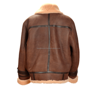 Vestes en peau de mouton de qualité supérieure pour hommes 2026, couleur marron chaud, avec fourrure de mouton à l'intérieur, design personnalisé, vestes chauffantes tendance pour l'hiver