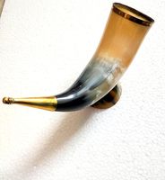 Corne de Bœuf Authentique Corne de Guerre Viking Trompette de Bataille Artisanat Naturel Catégorie Agate Pièce Décorative de Noël par HF CRAFTS