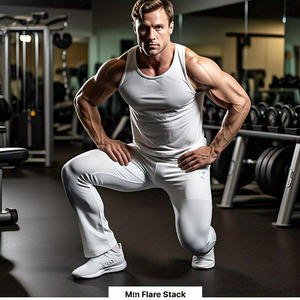 Leggings de compression évasés pour hommes pour l'entraînement, vêtements de musculation, vêtements de fitness avec pantalon évasé, leggings de sport évasés - Product Image 5