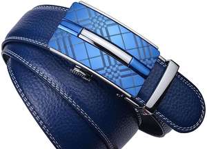 Cinturón de cuero personalizado Cinturón de cuero genuino ajustable para hombres Piel de vaca de grano completo con hebilla automática hecha de Pakistán - Product Image 4