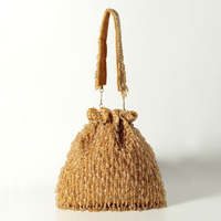 Sac Potli Élégant Fait Main Brodé de Perles et Diamants, Style Bohème avec Chaînes, Idéal pour Mariage Traditionnel et Cérémonies Festives