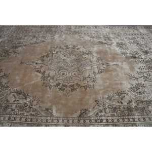 Tapis turc 7,1x11 pi (216x335 cm), tapis persan vintage marron - Product Image 4