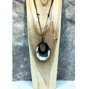 Collar de moda, collar de cadena de cuerno Natural para mujer, joyería de eslabones gruesos llamativos, accesorios de moda de cuerno de búfalo Real - Product Image 4