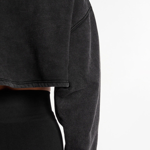 Diseño único Crop Top Raw-Hem Transpirable Sudaderas con capucha en blanco Mujeres Sudaderas con capucha ligeras crop top sudaderas con capucha para mujeres en Nurak en 2025 - Product Image 4