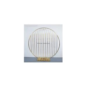 Metal dorado pulido forma redonda decoración boda y eventos escenario Harlow soportes calidad Superior tamaño grande Metal Harlow soporte - Product Image 1