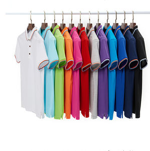 Polo de couple personnalisé grande taille 100% jersey de polyester anti-rides brodé conception d'impression solide - Product Image 6