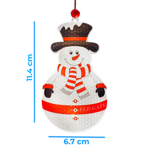 Pendentif lumineux LED durable en forme de bonhomme de neige, alimenté par piles, pour la décoration de la maison, fournitures de fête, cadeau en plastique - Product Image 1
