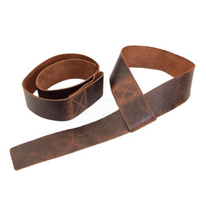 Bon marché Sangles de levage en cuir Gym Fitness Impression de logo personnalisé Sangles de levage en cuir de haute qualité - Product Image 1