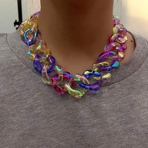 Chaîne à maillons en résine inspirée des défilés de mode, qui aide à transformer les idées en accessoires magnifiques, chaîne à maillons pour filles - Product Image 5