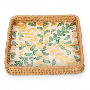 Bandeja de Ratán con Madreperla, Suministro al por Mayor, Vajilla Decorativa para Hoteles, Restaurantes, Servicios de Catering y Tiendas de Regalos - Product Image 4