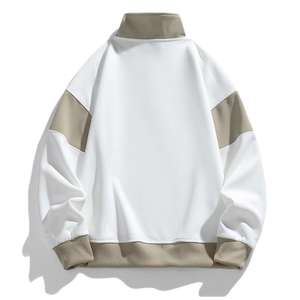 Heavy Duty Half Zip Hoodie for Men Stand up Collar Loose Shoulder Drop Sweatshirt - Product Image 5