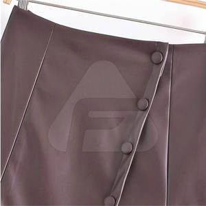 Falda de piel de cordero Extra suave para mujer, falda de cuero de todos los colores y tamaños - Product Image 3