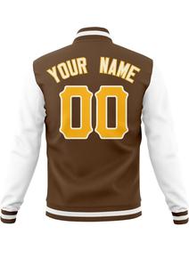 Men's Vintage Style Bomber Jacket Classic Canvas Baseball <b>Top</b> Winter Outwear Stand Collar Zipper Closure Front Logo Low Price - Product Image 2