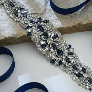 Bridella BS119 Silver <b>Wedding</b> Bridal <b>Belt</b> with Adjustable Fit and Silver Rhinestone & Pearl Embellishments - Product Image 6