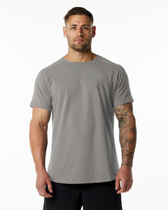 Camiseta en blanco con estilo holgada de alta elasticidad transpirable verde cómoda para deportes de ocio de verano para hombres - Product Image 3