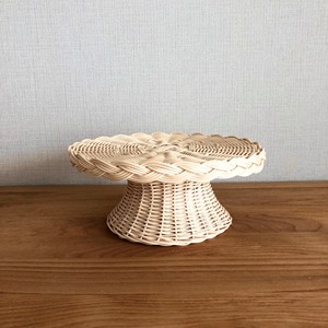 Présentoirs de table haute pour gâteaux de mariage support en rotin naturel comptoir de présentation de nourriture écologique pour gâteaux de fête - Product Image 3