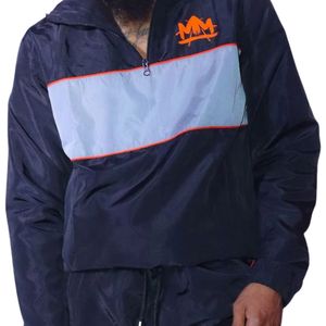 <b>Men</b> Nylon Windbreaker <b>Hoodie</b> Half Zip Lightweight Pullover Jacket Kangaroo Pocket Streetwear Sportswear - Product Image 6