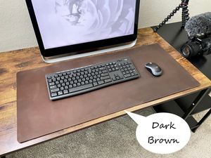Classic Office Genuine Leather <b>Desk</b> <b>Mat</b> Smell Proof Heavy Duty Durable Writing Surface Premium Smooth <b>Protector</b> LMD-0055 - Product Image 4