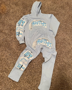 ชุดวอร์มผ้าฝ้าย100% วินเทจสำหรับผู้ชายชุดวอร์ม2ชิ้นกางเกงขาบานเป็นมิตรกับสิ่งแวดล้อม - Product Image 1