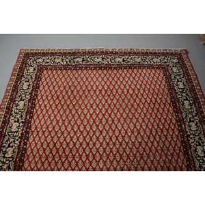 Alfombra de área de lana turca Vintage, rojo, Beige, 6x9 pies, estilo clásico de retales, tejido plano, respaldo de látex para decoraciones de sala de estar, nuevo - Product Image 5