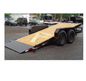 Remolque de plataforma basculante confiable con sistema de gravedad parcial, fácil de cargar, de alta resistencia, apto para uso comercial y agrícola. - Product Image 1