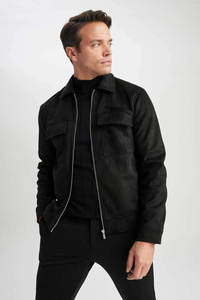 Blouson de moto en daim d'hiver tendance, écologique et imperméable, coupe moderne, durable, unisexe - Product Image 5