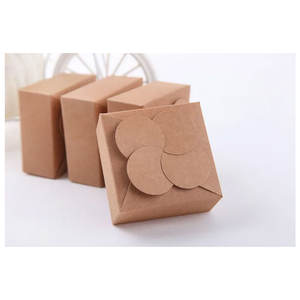 กล่องของขวัญกระดาษคราฟท์สีดำสีขาวใบโคลเวอร์งานฝีมือสำหรับงานแต่งงานขายส่งสบู่ขนมบรรจุภัณฑ์แบบกำหนดเองกล่อง - Product Image 1