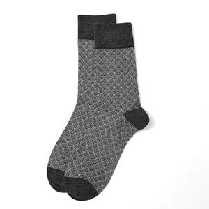 Calcetines de Hombre de Color Liso al por Mayor, Diseño Clásico, Calcetines de Vestir de Algodón, Secado Rápido, Logotipo en la Parte Inferior, Calcetines Deportivos Tejidos para Caballeros - Product Image 3