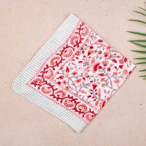 Bandana en coton rouge imprimé à la main, léger, pour cheveux, été, cadeau de plage - Product Image 6