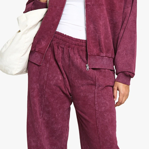 Servicio OEM: Conjunto Deportivo para Mujer con Chaqueta Bomber con Cierre y Pantalones Jogger de Pierna Recta, Mangas Largas, Ropa Casual para Compradores al por Mayor a Precio Económico - Product Image 3