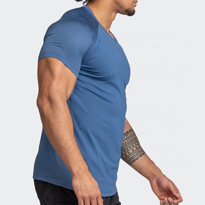 Venta al por mayor 100% poliéster camiseta gimnasio correr seco liso personalizado impreso hombres material ligero mejor venta - Product Image 6