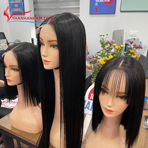 MEILLEURE VENTE!! Diverses couleurs perruques de cheveux raides d'os 100% dentelle avant de cheveux humains vietnamiens bruts avec prix de gros cheveux Remy - Product Image 1