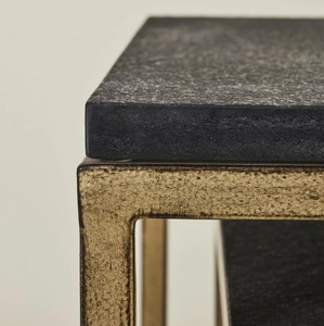 Table d'appoint rectangulaire en marbre noir, grande table de présentation décorative pour salon, table basse, accessoires de maison - Product Image 3