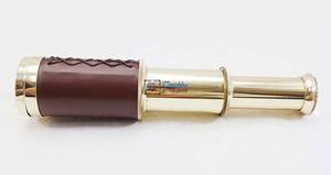 Télescope Pirate polonais en laiton vintage avec poignée en cuir Télescope Spyglass Navigation maritime pour la chasse et l'observation des oiseaux - Product Image 2
