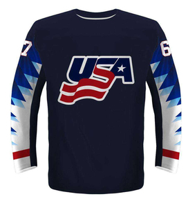 Jerseys de ropa deportiva transpirable para hombres, ropa de hockey de malla de moda, jerseys de hockey sobre hielo sublimados personalizados - Product Image 2