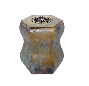 Taburete de aluminio chapado antiguo de bronce mesa auxiliar de estilo moderno y otomanos para muebles para el hogar personalizados a granel - Product Image 4