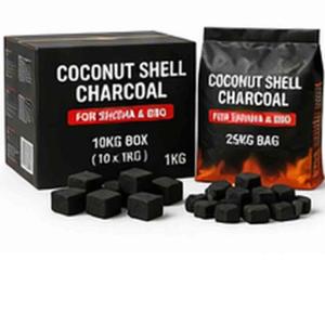Briquetas de Carbón Vegetal de Cáscara de Coco Premium |   Carbón de Larga Duración y Alto Contenido de Carbono |   Exportador Confiable Emiratos Árabes Unidos, Estados Unidos, Europa - Product Image 3