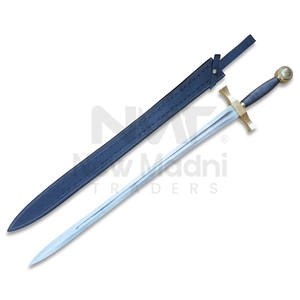 INCREÍBLE ESPADA LARGA EXCALIBUR DE ACERO DE ALTO CARBONO HECHO A MANO - Product Image 1