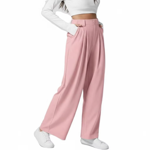 Pantalones Deportivos Rectos de Invierno para Mujer, Material de Felpa Suave, Cintura Media, Corte Regular, Pantalones de Salón Cómodos y Casuales con Cordón Plano - Product Image 3