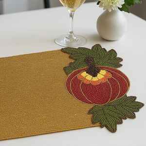 ที่ชาร์จทรงกลมทำด้วยมือสำหรับการรับประทานอาหารสุดหรูและของตกแต่งวันหยุดลูกปัดทำมือไม่เหมือนใครที่รองจานบนเฟอร์นิเจอร์บ้าน - Product Image 5