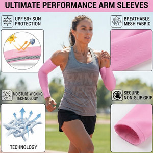 Manchons de bras respirants, écologiques et personnalisables pour la course à pied, le cyclisme, la remise en forme, l'entraînement sportif et les activités de plein air – Prix de gros - Product Image 6