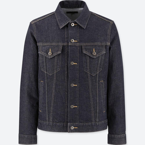 Vestes en jean décontractées pour hommes grandes tailles, utilisation en extérieur en hiver, décoration à boutons, vente en gros disponible - Product Image 1