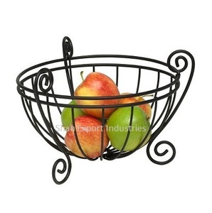 Nouveau panier de rangement décoratif en fil métallique pour fruits et légumes pour la cuisine et la table panier de rangement noir - Product Image 4