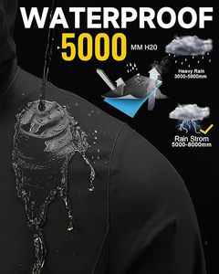 ชุดกันฝนฤดูหนาวแบบลำลองสำหรับผู้ชายและผู้หญิง ระบายอากาศได้ดี น้ำหนักเบา มีฮู้ด พร้อมกางเกง แบบกลับด้านได้ เป็นมิตรกับสิ่งแวดล้อม สีพื้น - Product Image 4